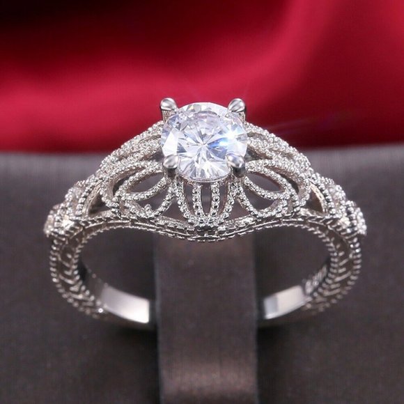 Jewelry - New 925 Silver Wedding White Sapphire Ring